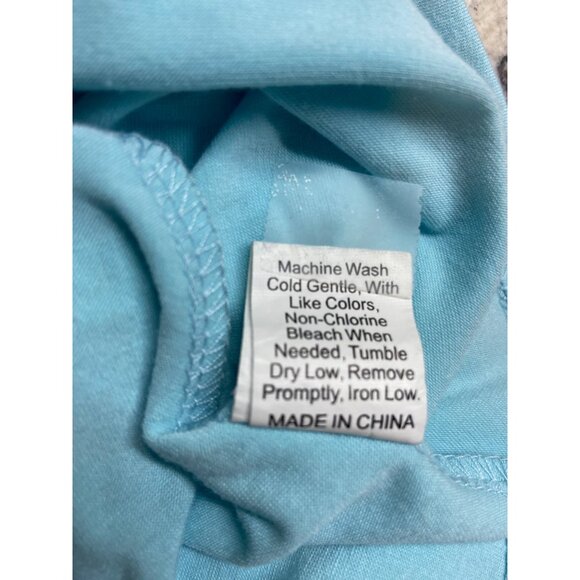 Unbranded Cold Shoulder Swing Tunic Dress M Blue Relaxed Fit Casual Chic Summer - Picture 6 of 9